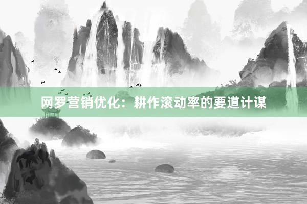 网罗营销优化：耕作滚动率的要道计谋