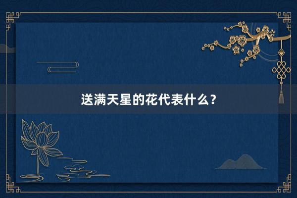 送满天星的花代表什么？