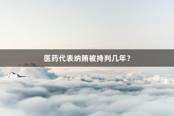 医药代表纳贿被持判几年？