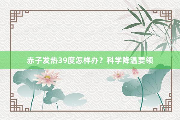 赤子发热39度怎样办？科学降温要领